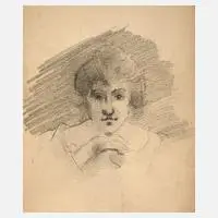 Lovis Corinth, Bildnis Charlotte Behrend-Corinth, Bleistift