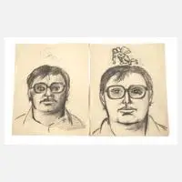 Hans Ticha, Zwei Portraits Eckhard Krumbholz, Ölgemälde