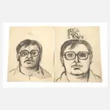 Hans Ticha, Zwei Portraits Eckhard Krumbholz, Ölgemälde