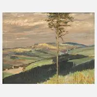 Alfred Kunze, Sächsische Landschaft, Öl auf Leinwand