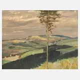 Alfred Kunze, Sächsische Landschaft, Öl auf Leinwand