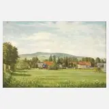 H. Posselt, Sommer im Vogtland, 1947, Öl auf Hartfaserplatte