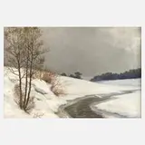 Alfons Santer, Winterlandschaft, Öl auf Leinwand