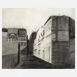 Gerald Müller-Simon, Straßenansicht, Radierung auf Bütten