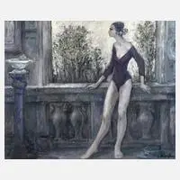 Siegfried Ratzlaff, "Balkonesse", Öl und Acryl auf Leinwand