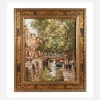 Erich Demmin, Alte Gracht in Holland, Öl auf Leinwand