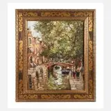 Erich Demmin, Alte Gracht in Holland, Öl auf Leinwand