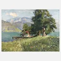 "Sommertag am Attersee" by Erich Martin Müller, Öl auf Leinwand, offered Aug 2025