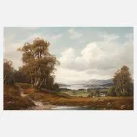 K. E. Murr, Oberbayerische Seenlandschaft, Öl auf Leinwand