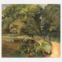 Hans Deiters, Parklandschaft, Öl auf Leinwand