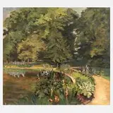 Hans Deiters, Parklandschaft, Öl auf Leinwand