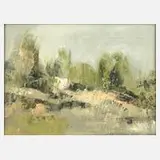 Dorsten Klauke, Frühlingslandschaft, Öl auf Leinwand
