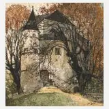 Luigi Kasimir, "Burg Wildegg", Farbradierung