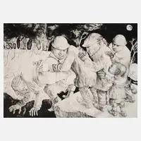 Klaus Schröter, Die Folgenden, Lithographie auf Velin