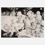 Klaus Schröter, Die Folgenden, Lithographie auf Velin