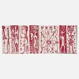 A. R. Penck, "Proe", Lithographie auf leichtem Karton mit den nötigen Falzungen