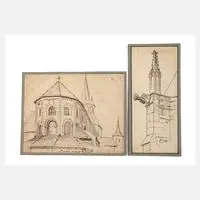 Karl Weysser, Paar Zeichnungen Hildesheim, Zeichnung