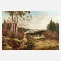 Manfred Feiler, Landschaft im Vogtland, Öl auf Leinwand