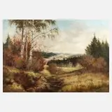 Manfred Feiler, Landschaft im Vogtland, Öl auf Leinwand