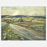 Robert Paul Geißler, Sächsische Landschaft, Gouache