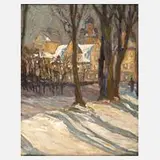 "Schloss Stein im Winter II" by Alfred Hofmann-Stollberg, Öl auf Leinwand, offered Aug 2025