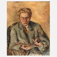 Schwimmer Max, Herrenportrait, Öl auf Leinwand