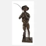 Adolphe Jean Lavergne, "Pêcheur", Bronze