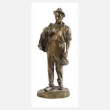 N. Picciole, Arbeiter auf dem Heimweg, Bronze