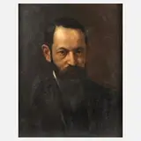 Casimir Markievicz, Herrenportrait, Öl auf Leinen auf Karton kaschiert