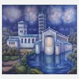 Hartmut Hansen, "Friedenskirche Potsdam", 1974, Öl auf Leinwand