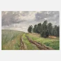 Friedrich Schwinge, "Aus der Heide", Öl auf mit Leinen kaschierter Pappe