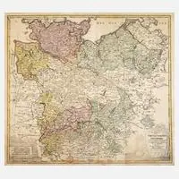 Homanns Erben, Karte Norddeutschland, Kupferstich