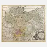 Johann Baptist Homann, Karte Mittel- und Norddeutschland, Kupferstich