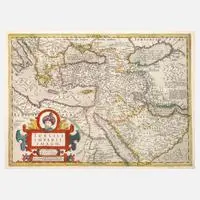 Henricus Hondius, Karte Osmanisches Reich, Kupferstich auf Bütten