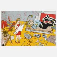 Moritz Götze, "Der neue Kontinent", 2006, Farbsiebdruck