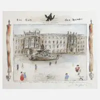 Kurt Mühlenhaupt, "Das Berliner Stadtschloss...", 2003, Lithographie