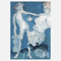 Armin Müller-Stahl, "The Scool of Scandal", Farblithographie auf Velin