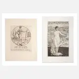 Max Klinger, Paar Exlibris, Radierungen