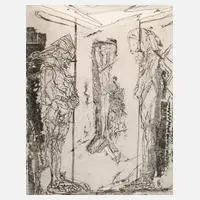 Rolf Münzner, "Simplex und die Wächter'', Radierungen