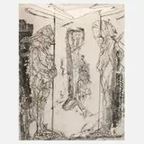 Rolf Münzner, "Simplex und die Wächter'', Radierungen
