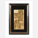 Eduardo Paolozzi, "Relief in Gold", bronzevergoldet