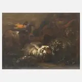 Nicolaes von Berchem, Ein Hirte mit seiner Herde, 1679, Öl auf Leinwand