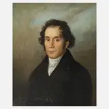 Biedermeier, Herrenporträt, Öl auf Leinwand und auf Leinwand kaschiert