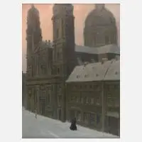 Erich Erler, Theatiner Kirche in München, Öl auf Leinwand