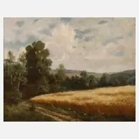 Hans Greinke, Kornfeld, Öl auf Malplatte