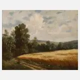 Hans Greinke, Kornfeld, Öl auf Malplatte