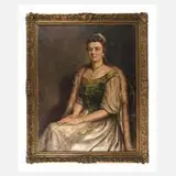 Antal Megyesi Schwarz, Damenportrait, 1942, Öl auf Leinwand