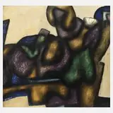 Karl Ortelt, Abstrakte Komposition, Tempera