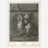 Johann Elias Ridinger, "Reitschule", Kupferstich