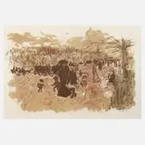 Pierre Bonnard, "Avenue du bois", Farblithographie